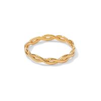 Edelstahl Fingerring, 304 Edelstahl, Vakuum-Ionen-Beschichtung, Modeschmuck & für Frau, goldfarben, 3mm, verkauft von PC