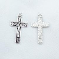 Zinc Alloy Cross Pendants, antique silver color plated, Unisex Approx 