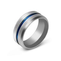 Titan Stahl Fingerring, Titanstahl, Kreisring, Vakuum-Ionen-Beschichtung, Modeschmuck & unisex & verschiedene Größen vorhanden, keine, 8mm, Größe:7-11, verkauft von PC