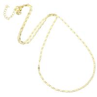 Brass Chain Necklace, gold color plated, Unisex Approx 19.3 Inch 