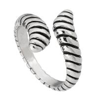 316 Edelstahl Manschette Fingerring, Modeschmuck & unisex, originale Farbe, 6mm,4mm, Größe:6, verkauft von PC