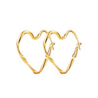 Zinc Alloy Hoop Earring, Heart, plated, fashion jewelry & for woman 40mm 