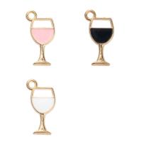 Zinc Alloy Enamel Pendants, Cup, gold color plated, Unisex Approx 