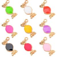 Zinc Alloy Enamel Pendants, Candy, gold color plated, Unisex Approx 