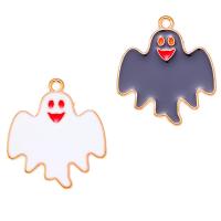 Zinc Alloy Enamel Pendants, Ghost, gold color plated, Unisex Approx 