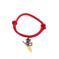 cordón poliéster Pulsera, con aleación de zinc, chapado en color dorado, Diseño de Halloween & unisexo & ajustable & diferentes estilos para la opción & esmalte, más colores para la opción, longitud:14-26 cm, Vendido por UD