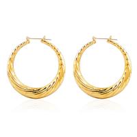 Zinc Alloy Hoop Earring, plated, fashion jewelry & for woman 60mm 