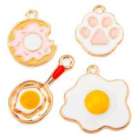 Zinc Alloy Enamel Pendants, gold color plated, Unisex Approx 