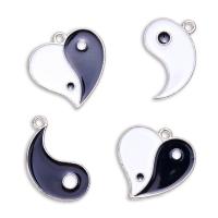 Zinc Alloy Enamel Pendants, silver color plated, Unisex Approx 