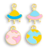 Zinc Alloy Enamel Pendants, gold color plated, Unisex Approx 