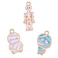 Zinc Alloy Enamel Pendants, gold color plated, Unisex Approx 