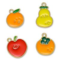 Zinc Alloy Enamel Pendants, gold color plated, Unisex Approx 