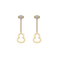 Boucles d'oreilles en acier titane, Placage ionique sous vide, bijoux de mode & styles différents pour le choix & pavé de micro zircon & pour femme, plus de couleurs à choisir, Vendu par paire