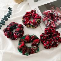 Hair Scrunchies, Cloth, Christmas Design & for woman 110mm 