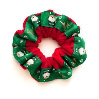 Hair Scrunchies, Velveteen, Christmas Design & for woman 105mm 