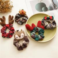 Hair Scrunchies, Velveteen, Christmas Design & for woman 100mm 