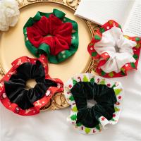 Hair Scrunchies, Velveteen, Christmas Design & for woman 145mm 