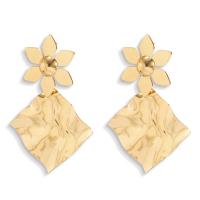 Iron Drop Earring, Flower, plated, fashion jewelry & for woman 