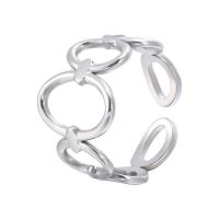 Partículas de acero Anillo de dedo Cuff, Recubrimiento iónico al vacío, Joyería & diverso tamaño para la opción & para mujer & hueco, más colores para la opción, Vendido por UD