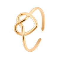 Anillo de dedo de acero Titanium de, Partículas de acero, Corazón, Recubrimiento iónico al vacío, Joyería & diverso tamaño para la opción & para mujer & hueco, más colores para la opción, Vendido por UD