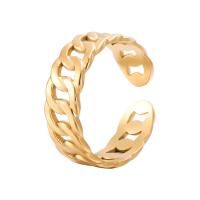 Partículas de acero Anillo de dedo Cuff, Recubrimiento iónico al vacío, Joyería & unisexo & diverso tamaño para la opción & hueco, más colores para la opción, Vendido por UD