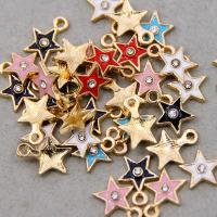 Zinc Alloy Enamel Pendants, Star, plated, Unisex Approx 