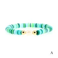 Polymer Clay Bracelets, handmade, elastic & for woman 170mm 