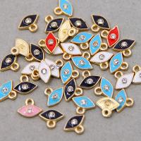 Zinc Alloy Enamel Pendants, plated, Unisex & with rhinestone Approx 