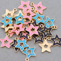 Zinc Alloy Enamel Pendants, Star, plated, Unisex & hollow Approx 