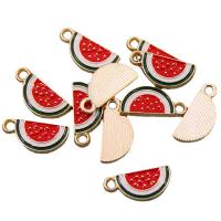 Zinc Alloy Enamel Pendants, Watermelon, KC gold color plated, Unisex, mixed colors, 17mm, Approx 