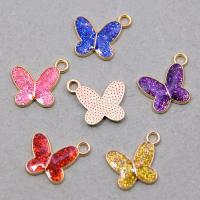 Zinc Alloy Enamel Pendants, Butterfly, KC gold color plated, Unisex Approx 