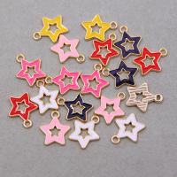 Zinc Alloy Enamel Pendants, Star, KC gold color plated, Unisex & hollow Approx 