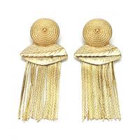 Fashion Fringe Earrings, Zinklegierung, plattiert, Modeschmuck & für Frau, keine, 35x85mm, verkauft von Paar