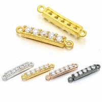 Cubic Zirconia Micro Pave Brass Connector, plated, fashion jewelry & DIY & micro pave cubic zirconia 