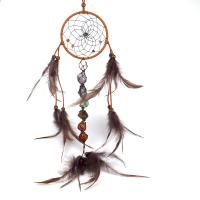 Мода Dreamcatcher, перья, с Железо, Висит, коричневый, 560mm, продается PC