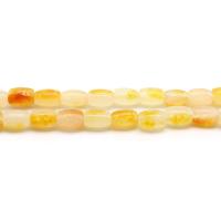 Chalcedony Beads, barrel, polished, dyed & DIY, yellow Approx 