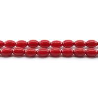 Chalcedony Beads, barrel, polished, dyed & DIY, red Approx 