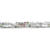 Synthetic Moonstone Beads, Round, polished, DIY & frosted, grey Approx 38 cm 