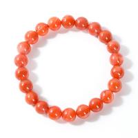 Bracelet Agate rouge du Yunnan, Yunnan agate rouge, Rond, pour femme, rouge, 8-9mm Environ 18 cm, Vendu par PC