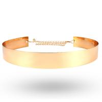 Iron Belt, gold color plated & for woman, golden 