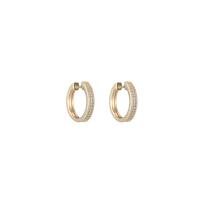 laiton Conclusion de boucle d'oreille Creole Hoop, Placage de couleur d'or, styles différents pour le choix & pavé de micro zircon Vendu par paire