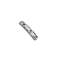 Argent sterling 925 perles tube incurvé, poli, creux, couleur originale Vendu par PC