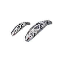 Argent sterling 925 perles tube incurvé, poli, normes différentes pour le choix & creux, couleur originale, Vendu par PC