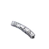 Argent sterling 925 perles tube incurvé, poli, couleur originale Environ 4mm, Vendu par PC