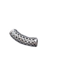 Argent sterling 925 perles tube incurvé, poli, creux, couleur originale Environ 4mm, Vendu par PC