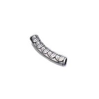 Argent sterling 925 perles tube incurvé, poli, couleur originale Environ 4.7mm, Vendu par PC