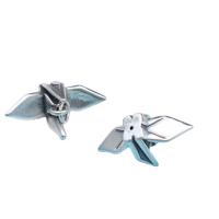 Pendentifs animaux en argent, 990 en argent sterling, Mille grues en Origami, poli, couleur originale Vendu par PC