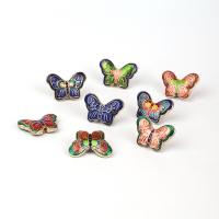 Enamel Zinc Alloy Beads, Butterfly, gold color plated, DIY 