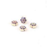 Emaille Zink Legierung Perlen, Zinklegierung, goldfarben plattiert, DIY, keine, 3x8mm, verkauft von PC