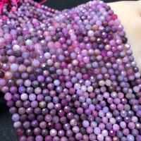 Ruby Beads, Round, polished, DIY & faceted, purple Approx 38 cm 